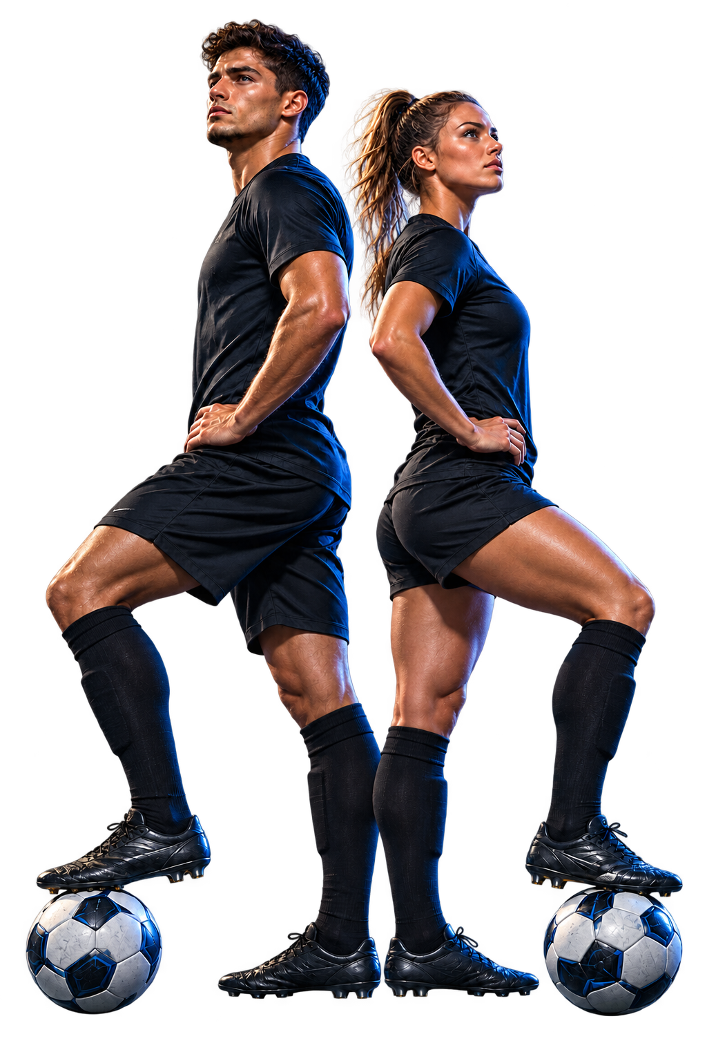 Complete Athlete — Man and Woman with ball